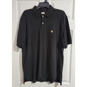 Brooks Brothers Performance Polo Shirt Mens L Black Original Fit Short Sleeve